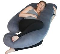 PinkFroggie Pregnancy Pillows,U-Shape Maternity Pillow with Velvet Cover