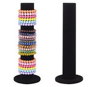 Pinkgarden Vertical Hair Band Tower Hair Clasp Jewelry Bracelet Display Bangle T-Bar Display Organizer Holder for Girls & Women (Black)