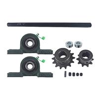 pinkhatcat Jackshaft Go Kart Minibike Complete Jackshaft Kit 5/8" X 12" #35 Chain