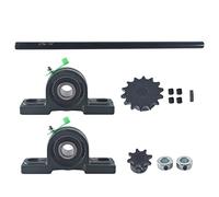 pinkhatcat Jackshaft Go Kart Minibike Complete Jackshaft Kit 5/8" X 16" 40/41/420 Chain