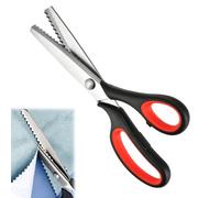 Pinking Shears 9 Inch Stainless Steel Zig Zag Cut Sewing Scissors, Professional Dressmaking Fabric Shears with Comfort Grips, No-Fray Wavy Blade for Crafts & Patterned Paper Cutting，D