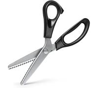 Pinking Shears Craft Scissors for Fabric Cutting Decorative Zig Zag Cutter,Ergonomic Grips, Ultra-Sharp, Professional Peaking Shears for Sewing, Craft