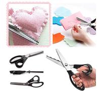 Pinking Shears,Stainless Steel Dressmaking Scissors,Serrated Scalloped Blades,Professional Sewing Scissors,for Fabrics Dressmaking,Arts and Crafts,with Comfort Grip Handle. (Scalloped, 10mm)