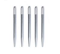 Pinkiou 3D Microblading Pen Silver Manual Tattoo Eyebrow Pen 5 Pieces For Permanent Makeup Supplies Machine Tool