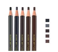 Pinkiou Eyebrow Pencil Set, Peel-off Waterproof Eyebrows Pencils for Drawing Marking Eyebrow Makeup Brown,Dark Brown,Light Brown,Black, Gray, (Pack of 5)