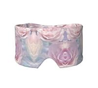 Pinkish Flowers Print Sleep Eye and Ear Muffs Mask - Soft & Breathable, Ideal for Travel, Meditation, and Nighttime Use