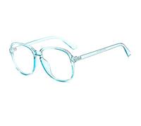 Pinklady Large Oversized Retro Vintage Classic Clear Transparent Glasses Frame HD Lens Eyewear Glasses (Blue)