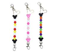pinklilycare 3 Pack Mouse Ear Holder for Backpack Bag Headband Holder Lanyard Keychain for Hanging Mouse Ears Hands-Free Park Trip Essentials