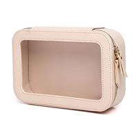 Pinkmik - Clear Makeup Bag Clear Travel Portable Clear Travel Cosmetic Bag Clear Car Makeup Bag with Zipper for Women, large/pink0, M, Clear Makeup Bag