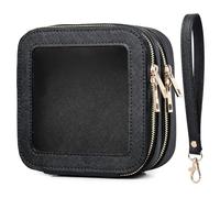 Pinkmik Double Layer Makeup Bag (Black, 2-Layer MINI)