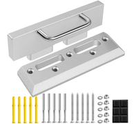 Pinkmiumiu Security Door Lock Barricade- Home Safety Door Brace to Prevent Entry Burglary Home Invasions - Door Stopper for Standard Door, French Doors, and Blemished Doors（Silver