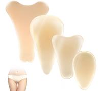 PINKMOLI Camel Toe Concealer for Women, Reusable Silicone Insert - No-Show Seamless Cover for Leggings, Yoga Pants & Swimwear, 4 Shapes & Sizes in One Pack