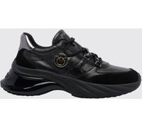 PINKO Ariel Leather and Suede Sneakers with Applied Love Birds Logo - Size: 38 - female