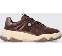 PINKO Athena Crackled Leather and Suede Sneakers with Love Birds Logo - Size: 37 - female