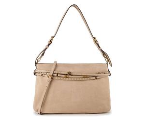 PINKO Belt Bag Big Shoulder Bag Genuine Leather 40 cm beige