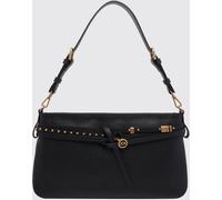 PINKO Belt Bag Embroidered Leather Shoulder Bag with Studs and Love Birds Logo