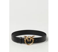 Black Leather Belt with Gold Logo - female - PINKO - Belts - Black - M - Accessories M