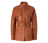 PINKO belted leather jacket - Brown 40-42-44