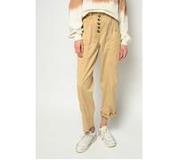 PINKO Botanica Pantalone Fluido Diag Croissant Beige size 44 | Straight Pants Outlet | Women | Brown 44