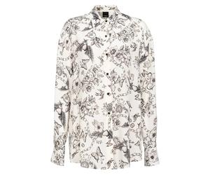 PINKO Corisha Camicia Crepe De Chine Stampa Tattoo Butter/black size 44 | Button-Down Shirts Outlet | Women 44