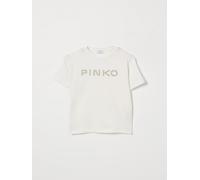 PINKO Cotton T-shirt with Metallic Eyelet Logo - Size: 10 - female