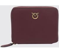 PINKO Cowhide Leather Wallet with Closure and Love Birds Logo Plaque - Size: OS - female
