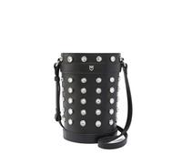 PINKO crystal-embellished leather bucket bag - Black One Size