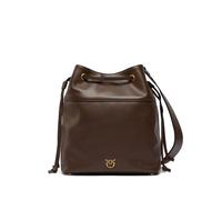 PINKO drawstring leather bucket bag - Brown One Size