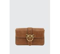 PINKO Elegant Leather Shoulder Bag with Signature Bird Ornament and Comfortable Shoulder Strap - U EU - Brown