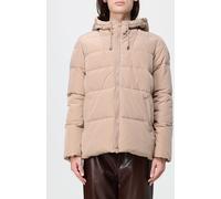 PINKO Eleodoro Cropped Quilted Nylon Puffer Jacket with Hood and Love Birds Logo - Size: 40 - female