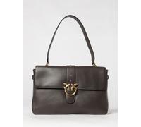 PINKO Extra Love Bag One Slouchy Smooth Leather Shoulder Bag with Logo