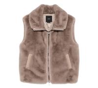 PINKO faux-fur zip-front vest - Neutrals 38-40-42-44