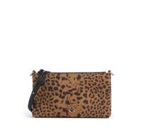 Pinko Flat Horizontal Mini | leather Crossbody bag | brown