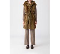 PINKO Galearis Long Faux Fur Vest with Hood and Belt - Size: M - female