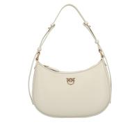PINKO Half Moon Shoulder Bag Genuine Leather 26 cm beige