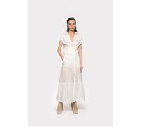 PINKO Hannover Gonna Mussola Ricamo Purity White size 44 | Midi Skirts Outlet | Women | White 44