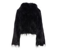 PINKO high-neck faux-fur jacket - Blue XS-S-M