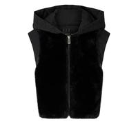 PINKO hooded faux-fur jacket - Black M-L