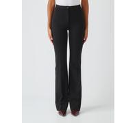 PINKO Hulka Black Flared Crêpe Mid-Rise Trousers - Size: 42 - female