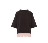 PINKO lace-trim layered-effect T-shirt - Brown S-M