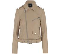 PINKO leather biker jacket - Neutrals 42-44-46
