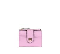 Pinko Leather Purse Multi Purpose Wallet Light Pink + Antique Gold Rose