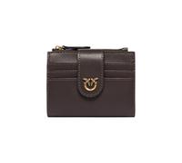 Pinko Leather Purse Multi Purpose Wallet Marrone Marasca - Antique Gold Dark Brown