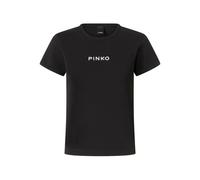 PINKO logo-embroidered cotton T-shirt - Black XS-S-M-L