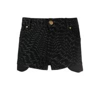 PINKO logo-print denim shorts - Black 25-26-27-28