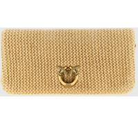 PINKO Love Bag Click Soft Horizontal Classic Raffia Clutch - Size: OS - female
