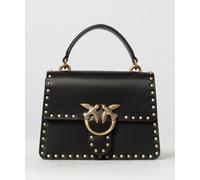 PINKO Love Bag One Calfskin Mini Handbag with Studs and Logo - Size: OS - female