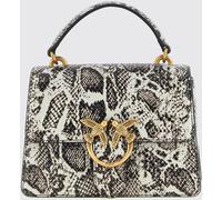 PINKO Love Bag One Python-Print Leather Mini Handbag with Logo - Size: OS - female