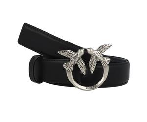 PINKO Love Berry Belt Leather 85 cm black