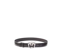PINKO Love Berry bird-embellished leather belt - Black XS-S-M-L